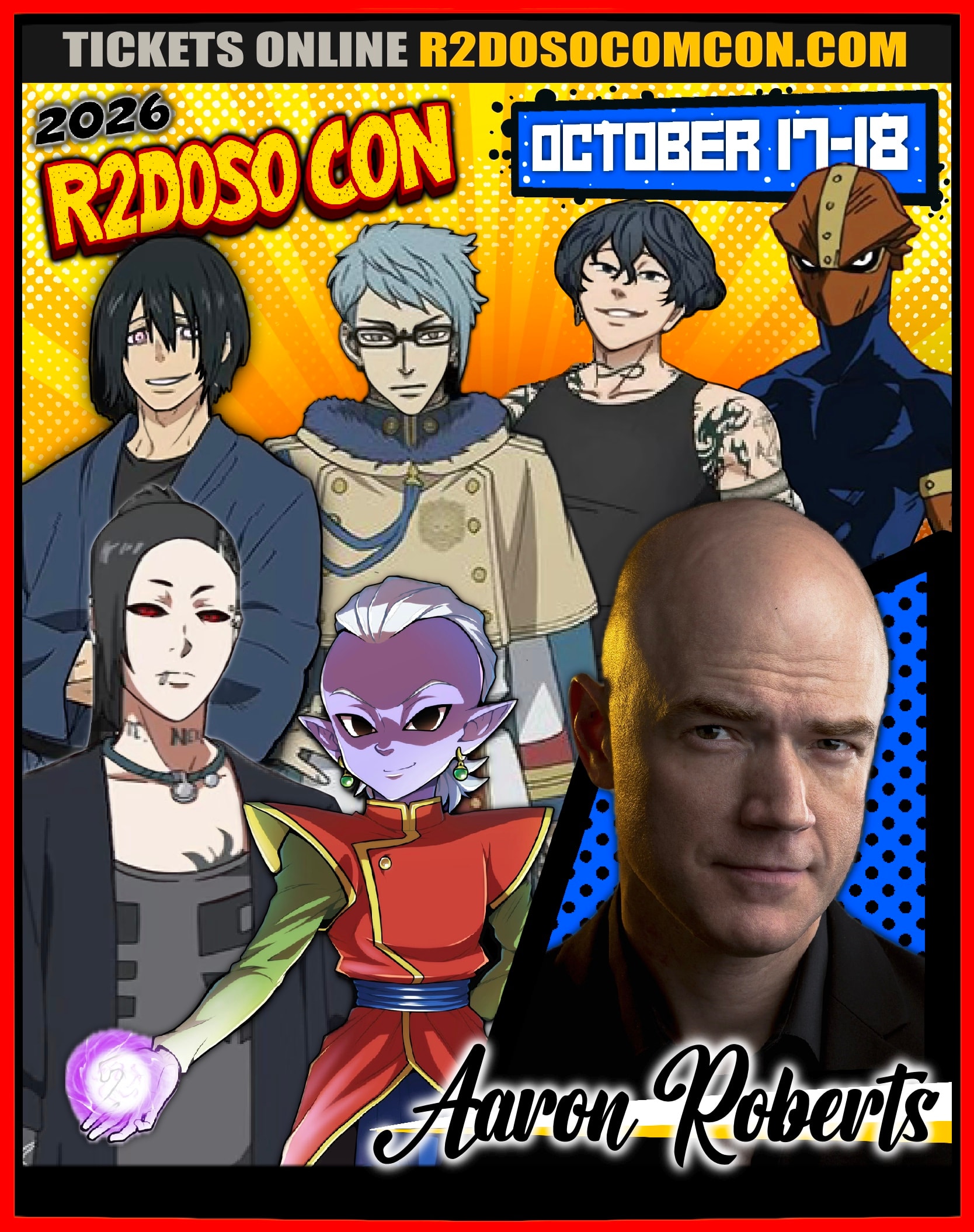 Aaron Roberts R2Doso Con convention poster